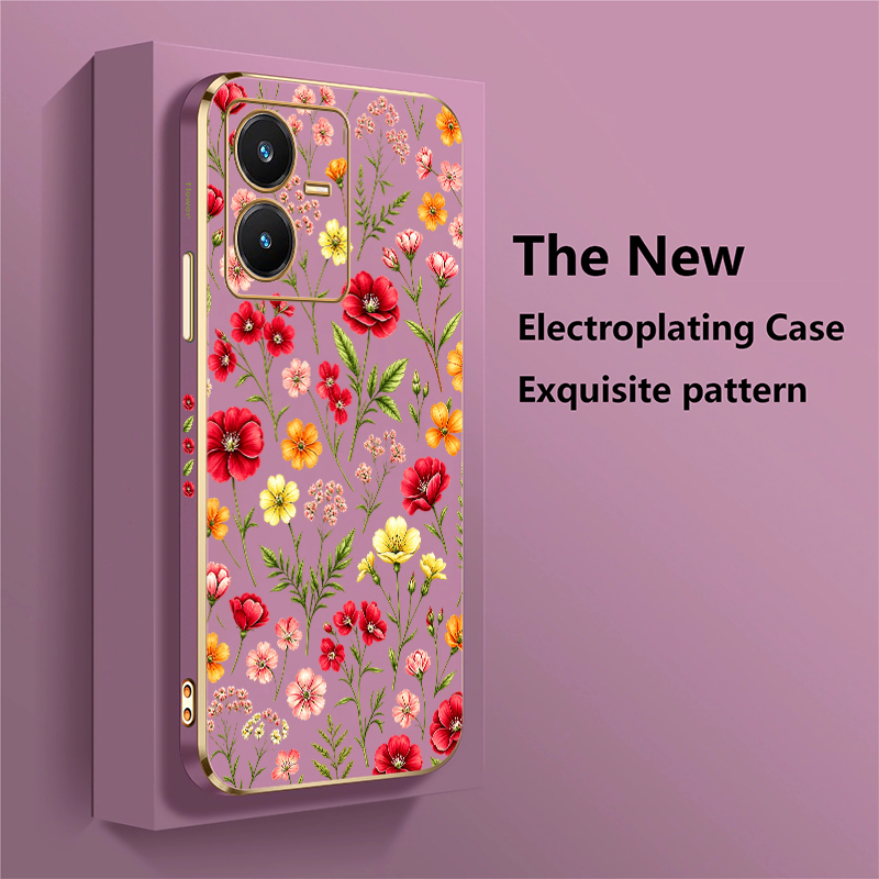 Cute Flower Pattern Case For V - Vivo V40 review and price